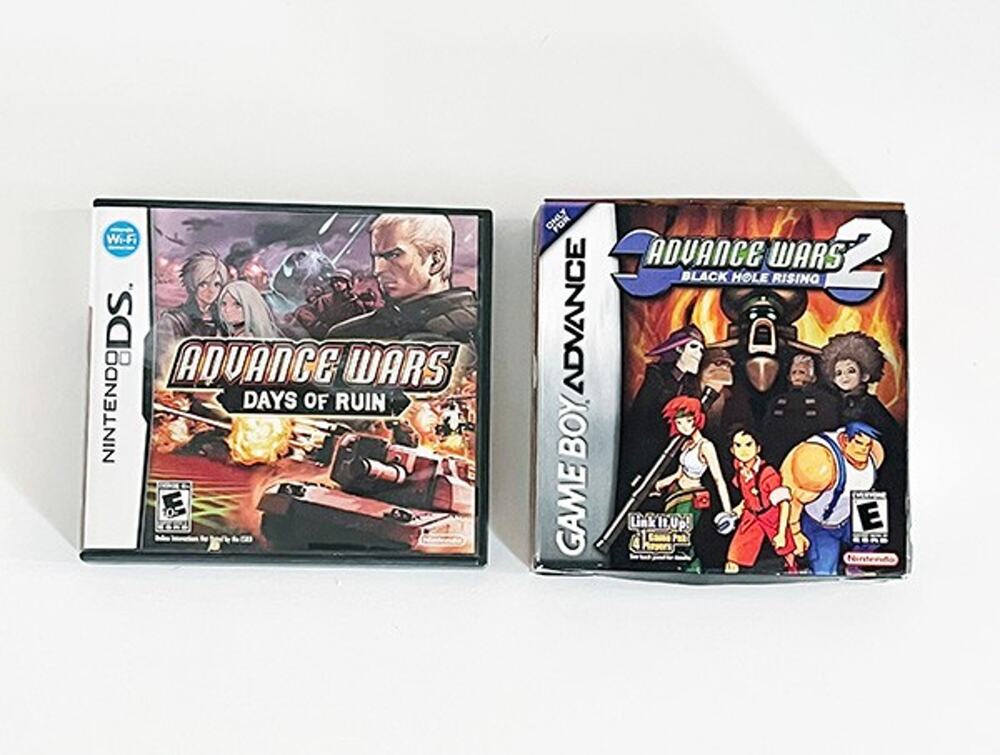 Nintendo DS Advance Wars and AW2 Game boy Advance Boxes Only, No Game, Authentic